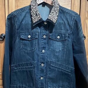 Forever 21 Embellished to Blue Denim Jacket